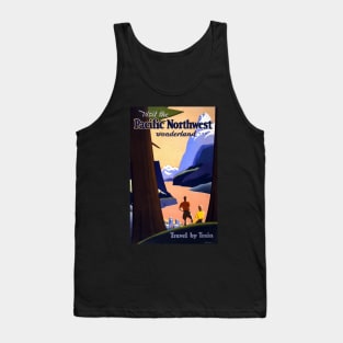 Vintage Travel By Train To The Pacific Northwest Wonderland Tank Top